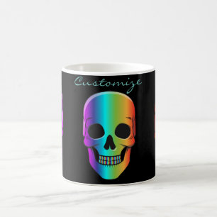 Psychedelische menschliche Schädel Thunder_Cove Kaffeetasse