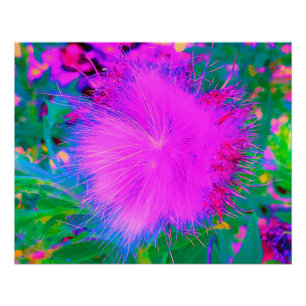 Psychedelische Natur Ultra-Violett Lila Seidenpfla Poster