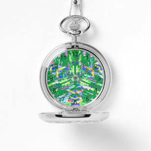 Psychedelische Neon-Abstrakte-Kaleidoskop-Kunst Armbanduhr