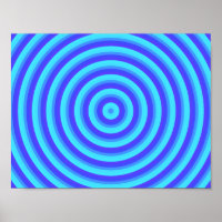 Psychedelische Neon Blue Circles