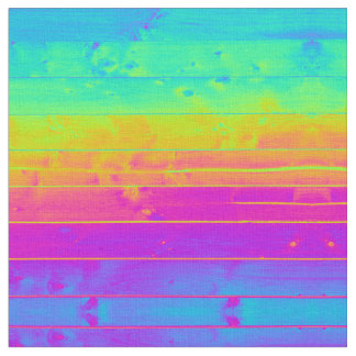 Psychedelische Neonregenbogen-Imitat Bois Stoff
