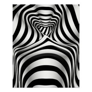 Psychedelische Opart Poster