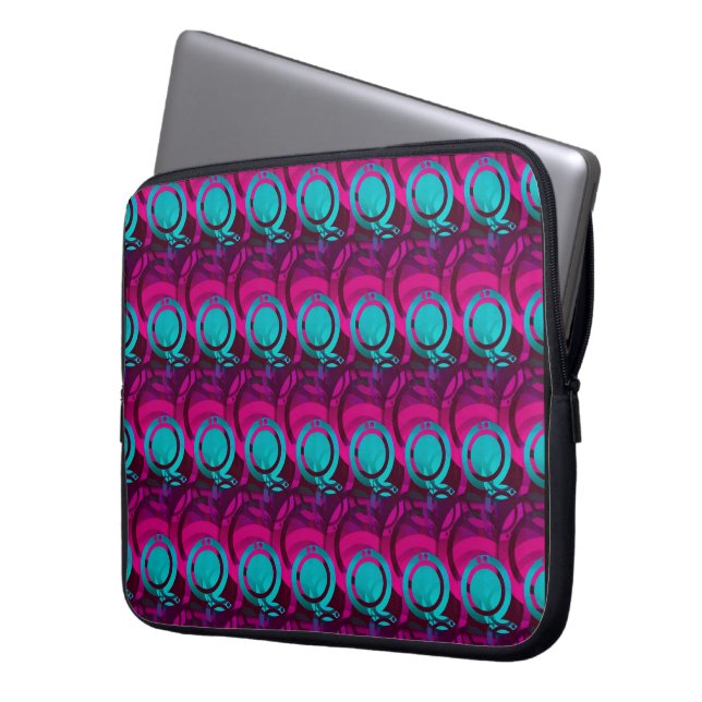Psychedelische optische Illusion Muster Tablet/Not Laptopschutzhülle (Vorderseite Links)