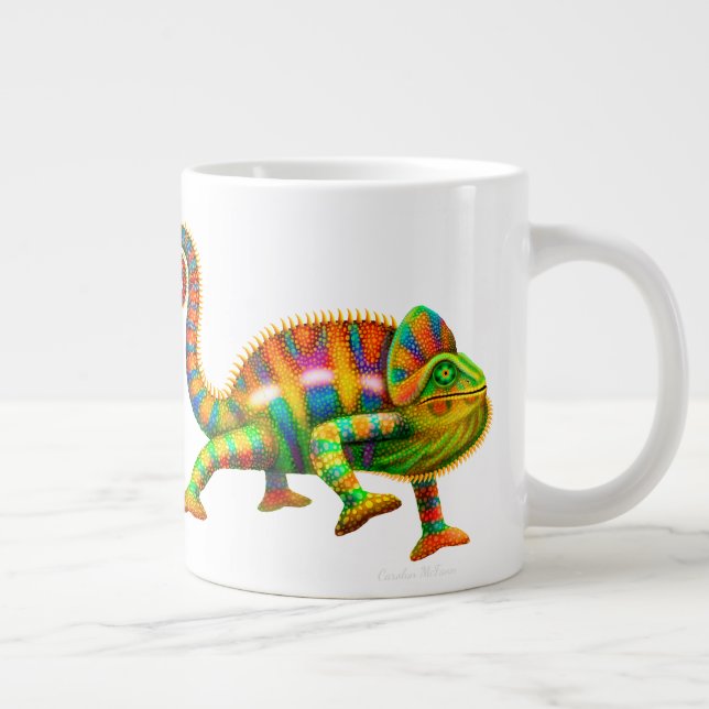 Psychedelische Panther Chameleon Jumbo-Tasse (Rechts)