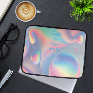 Psychedelische Pastell-Blasen Namen Römische Ziffe Laptopschutzhülle