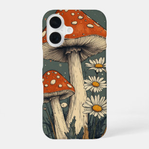 Psychedelische Pilze-Handy-Fall iPhone 16 Hülle