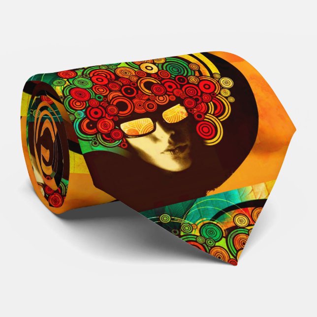 psychedelische Popkunst-Krawatte Krawatte (Gerollt)