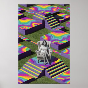 Psychedelische Posterfrau Poster