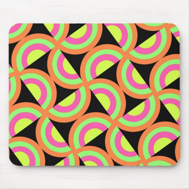 Psychedelische Quadrate Mousepad (Vorne)