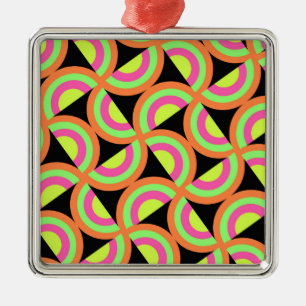 Psychedelische Quadrate Ornament Aus Metall