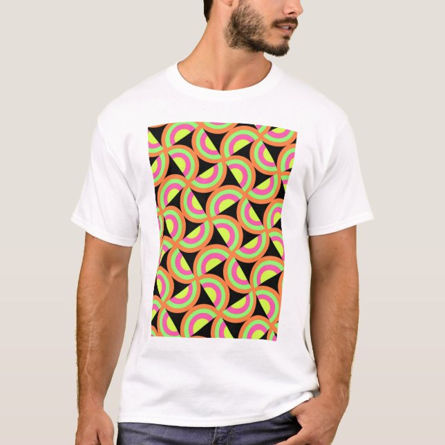 Psychedelische Quadrate T-Shirt (Vorderseite)