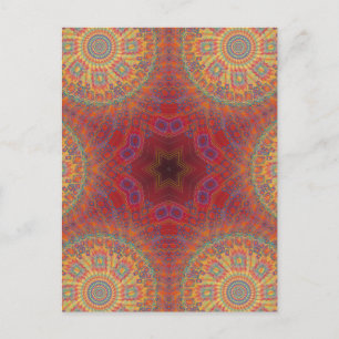Psychedelische Radialkunst: Postkarte