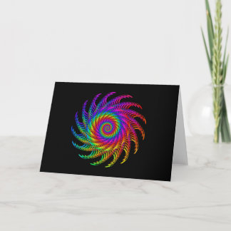 Psychedelische Rainbow Spiral Grußkarte Karte