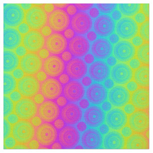 Psychedelische Regenbogen-Medaillons Stoff