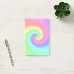Psychedelische Regenbogen-Spirale der Transformati Post-it Klebezettel