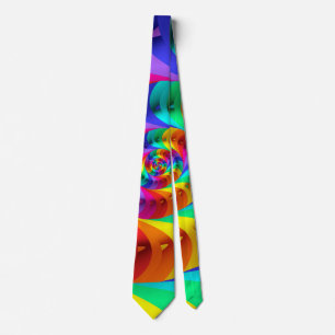 Psychedelische Regenbogen-Spirale-Krawatte Krawatte
