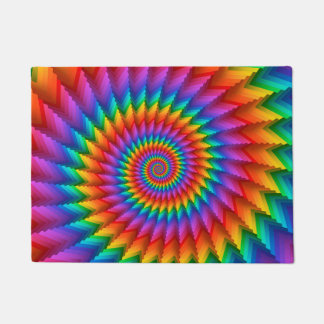Psychedelische Regenbogen-Spiralen-Tür-Matte Fußmatte