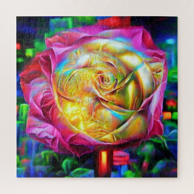 Psychedelische RegenbogenRose (Vertikal)