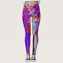 Psychedelische Retro-Crimson- und Magenta-Wildblum