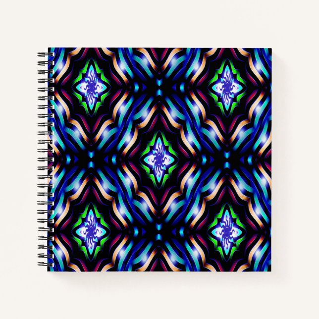 Psychedelische Ribbons... Notizbuch (Vorderseite)