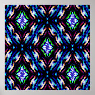 Psychedelische Ribbons.. Poster