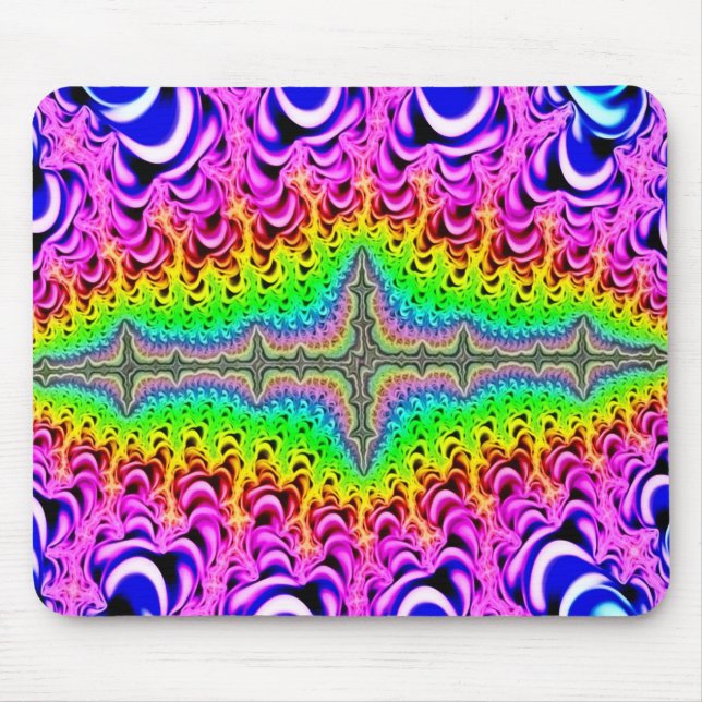 Psychedelische Riss-Kunst Nouveau Mousepad (Vorne)