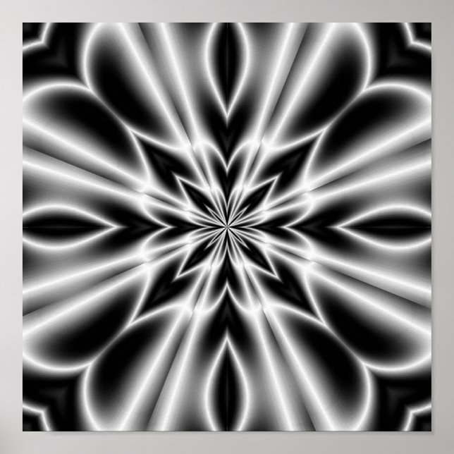 Psychedelische Röntgenstrahl-Blume Poster (Vorne)