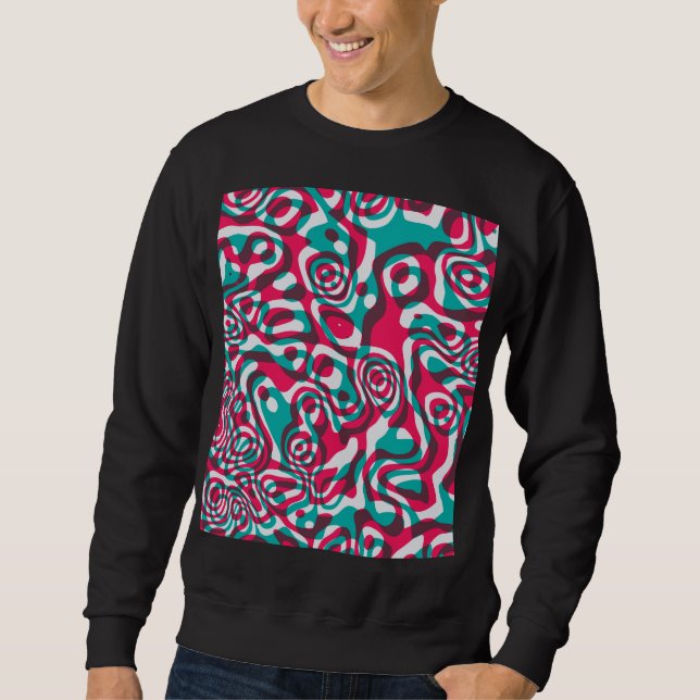 Psychedelische Säure Nahtlos Funky Hintergrund. Sweatshirt (Vorderseite)