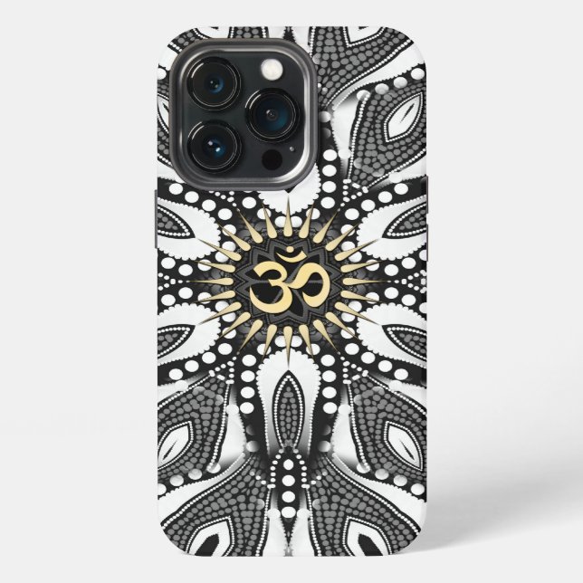 Psychedelische Schlange Aum OM iPhone Hülle (Hinten)