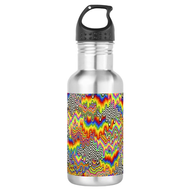 Psychedelische Schmelz Regenbogen Wasserflasche (Vorderseite)