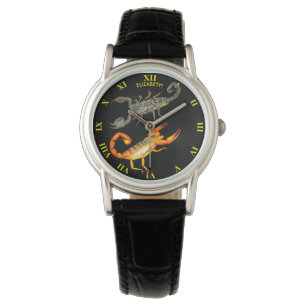 Psychedelische Scorpio Fraktal Scorpios Armbanduhr