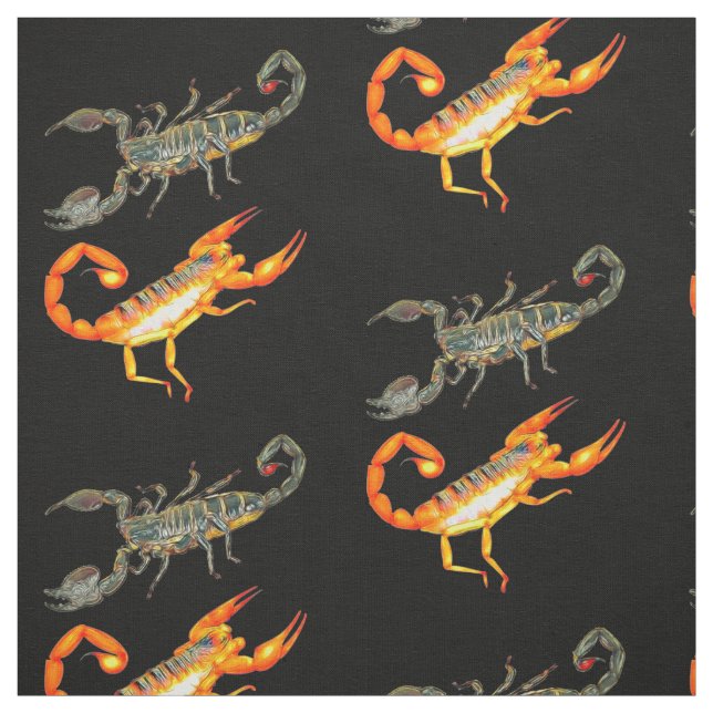 Psychedelische Scorpio Fraktal Scorpios Stoff (Muster)