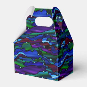 Psychedelische Seascape-Box aus festem Glas Geschenkschachtel