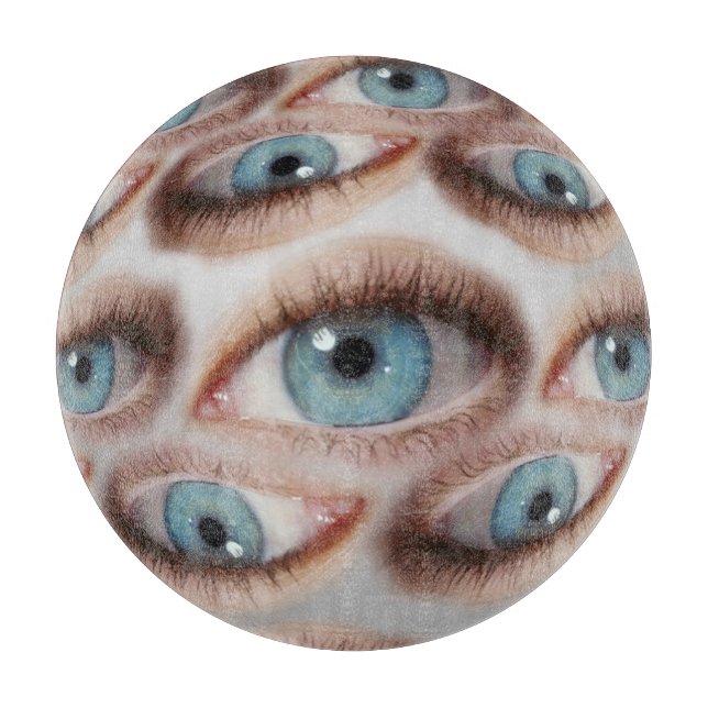 Psychedelische Sicht: Abstrakte AugenIllusion Schneidebrett (Vorderseite)