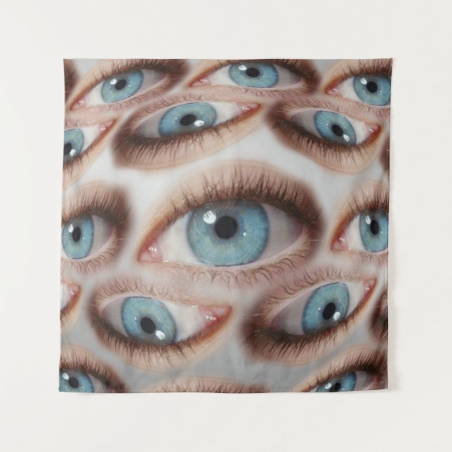Psychedelische Sicht: Abstrakte AugenIllusion Wandteppich (Vorderseite)