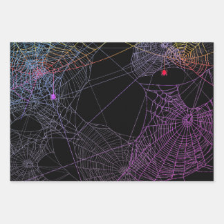 Psychedelische Spinnen und Webs Geschenkpapier Set