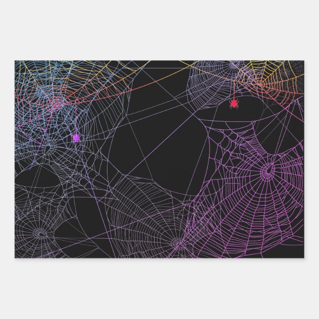 Psychedelische Spinnen und Webs Geschenkpapier Set (Vorderseite 2)