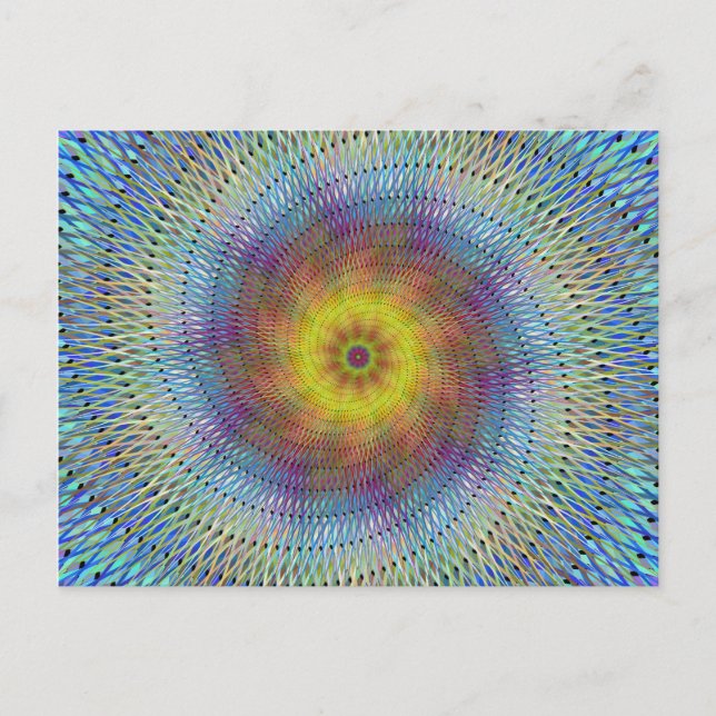 Psychedelische Spirale Postkarte (Vorderseite)