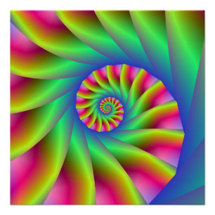 Psychedelische Spirale Steps Perfektes Poster