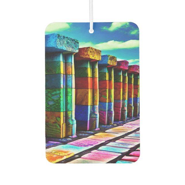 Psychedelische Steine Autolufterfrischer (Vorderseite)