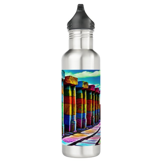 Psychedelische Steine Edelstahlflasche (Rechts)
