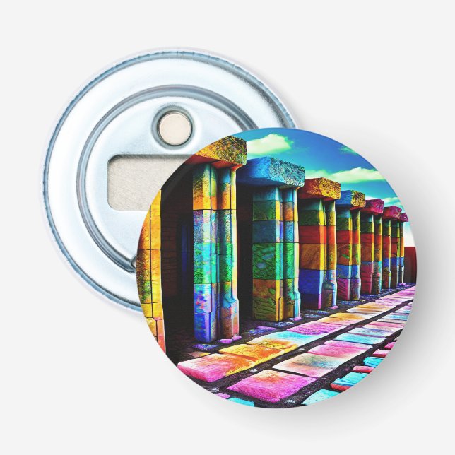 Psychedelische Steine Flaschenöffner (Vorderseite)