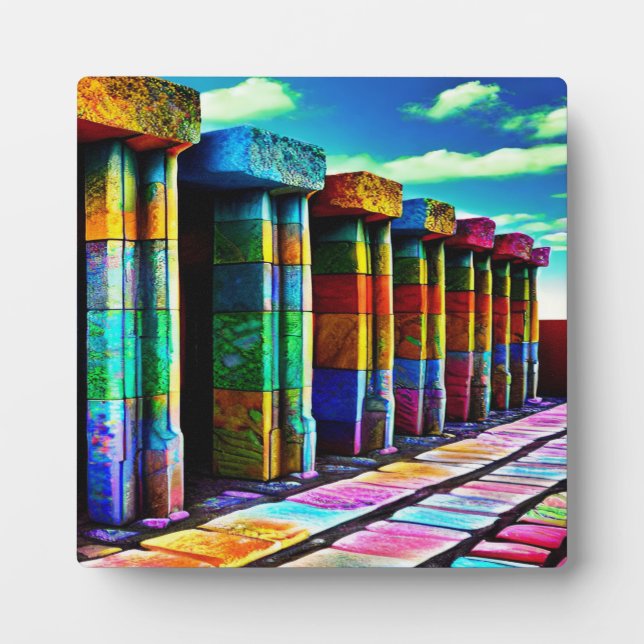 Psychedelische Steine Fotoplatte (Vorderseite)