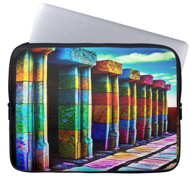 Psychedelische Steine Laptopschutzhülle (Vorderseite)