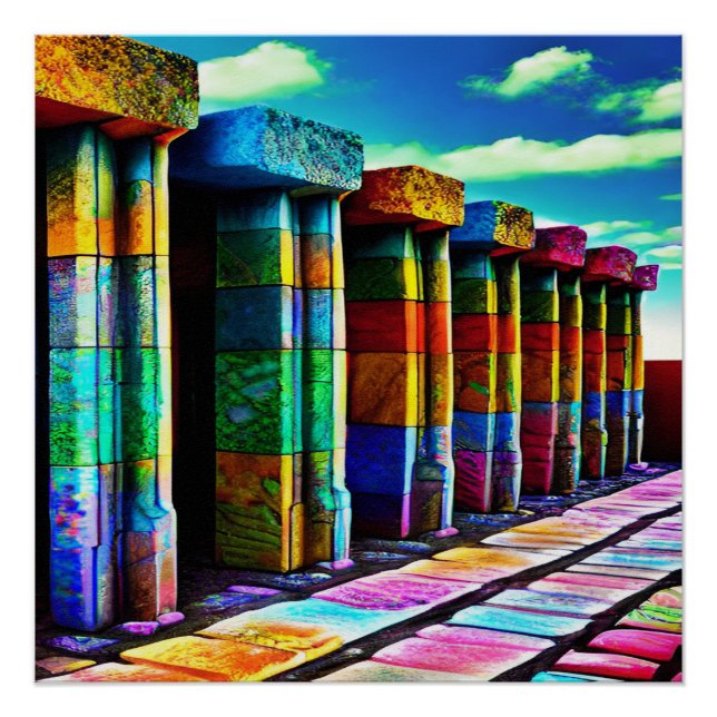 Psychedelische Steine Poster (Vorderseite)