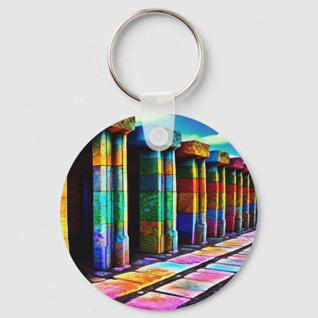 Psychedelische Steine Schlüsselanhänger (Vorderseite)