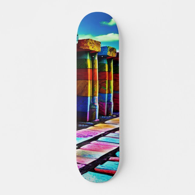 Psychedelische Steine Skateboard (Vorne)