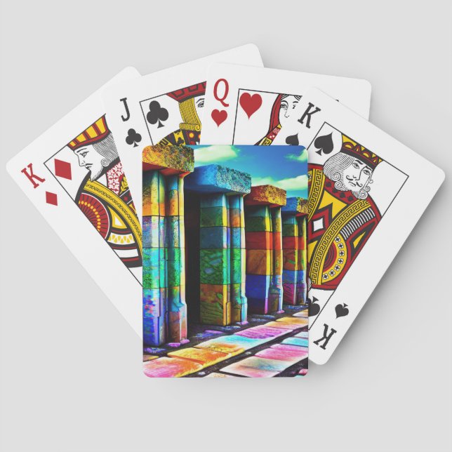 Psychedelische Steine Spielkarten (Rückseite)