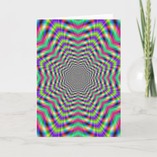 Psychedelische Sterne in der Stern-Gruß-Karte Karte