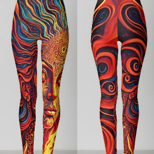 Psychedelische Sun Goddess Leggings